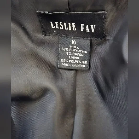 Chic Black Blazer w/Velvet Floral Designs. M/10 - Picture 4 of 7